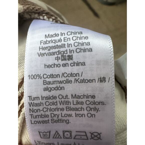 Madewell Brown Checker Daisy Print Mini Denim Skirt 70s Retro Vintage Sz 32 NWT - Picture 10 of 11